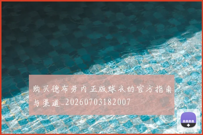 购买德布劳内正版球衣的官方指南与渠道_20260703182007